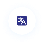 Icon representing support for multiple languages